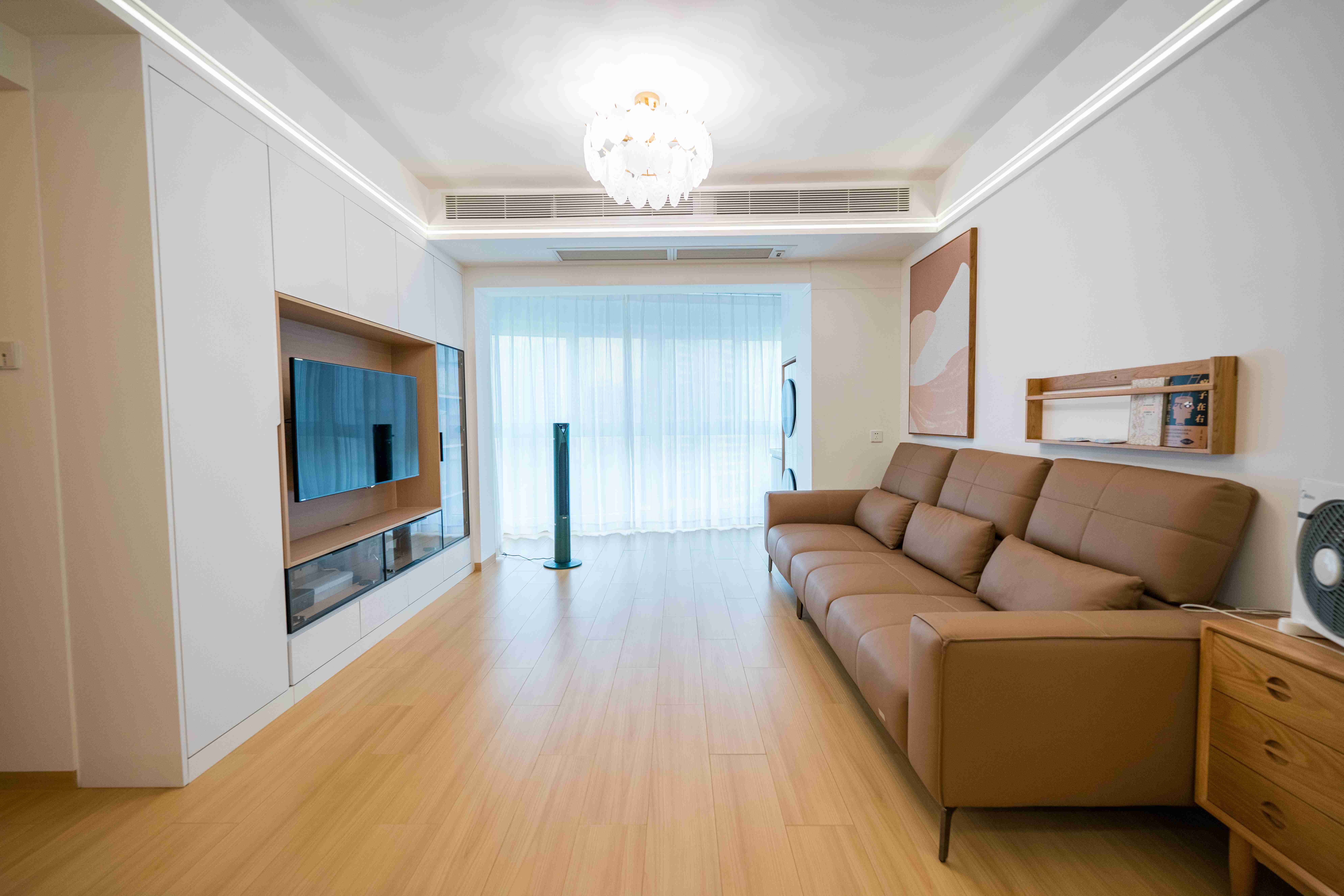 广州富力桃园84㎡3房2厅1卫日式原木风装修案例