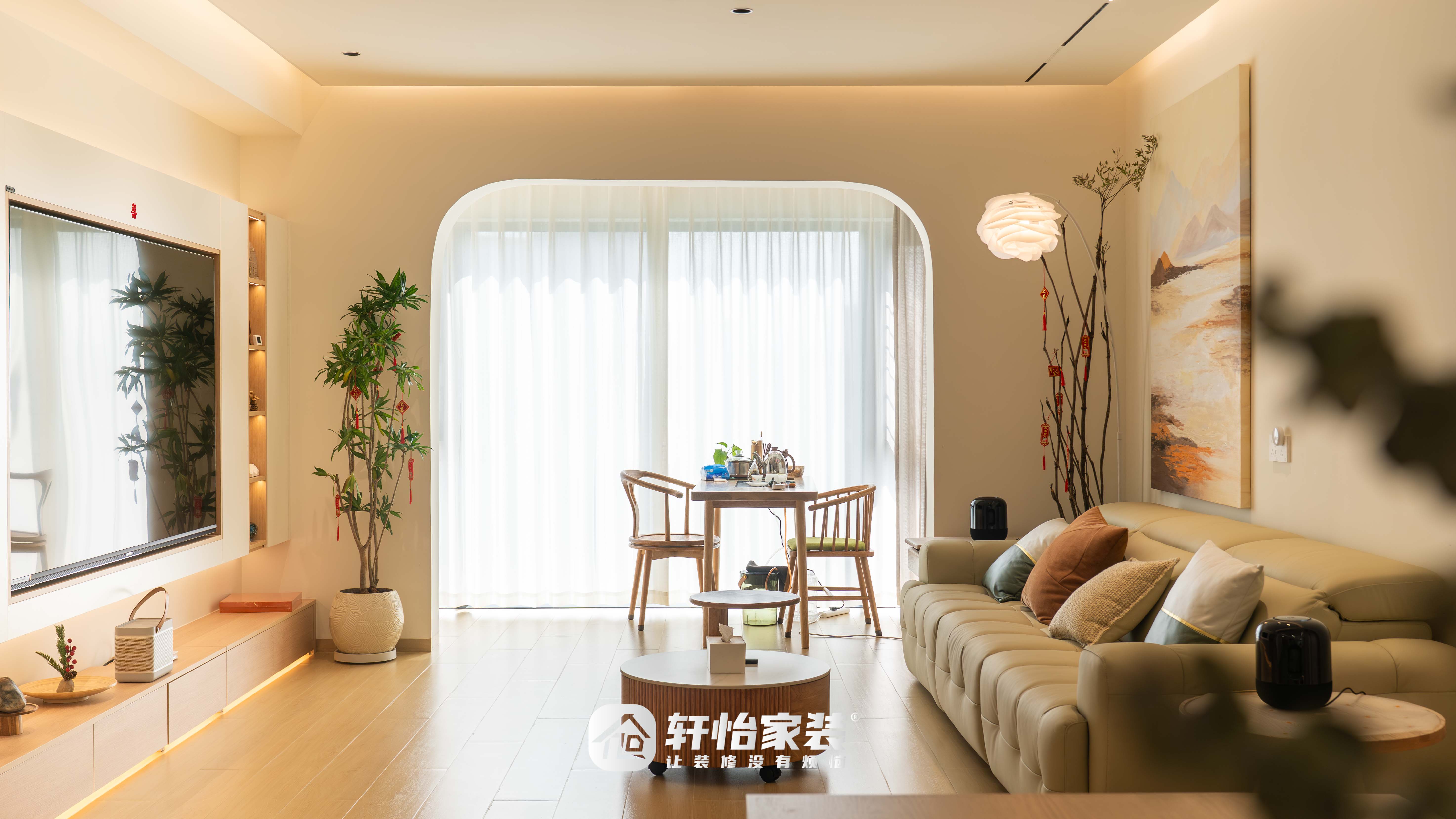 广州装修范本！轩怡家装170㎡原木奶油风实景落地超惊艳